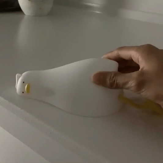 TapDuck – Süßes Enten-Nachtlicht für Kinder, wiederaufladbare USB-Silikon-Enten-Nachtlampe mit weichem Tiermotiv 