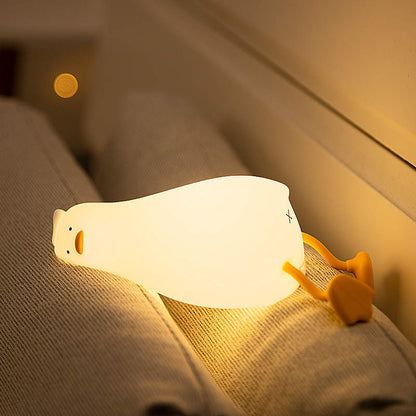 TapDuck - Cute Duck Night Light for Kids, USB Rechargeable Silicone Soft Animal Duck Night Lamp